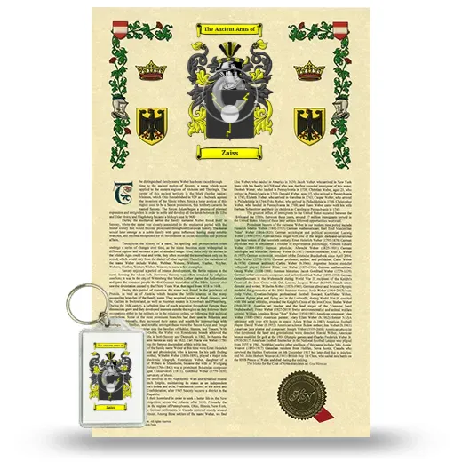 Zaiss Armorial History and Keychain Package