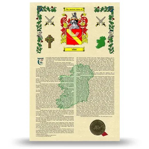 'shin' Armorial History with Coat of Arms