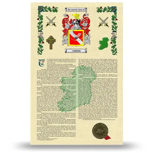 -cannon Armorial History with Coat of Arms