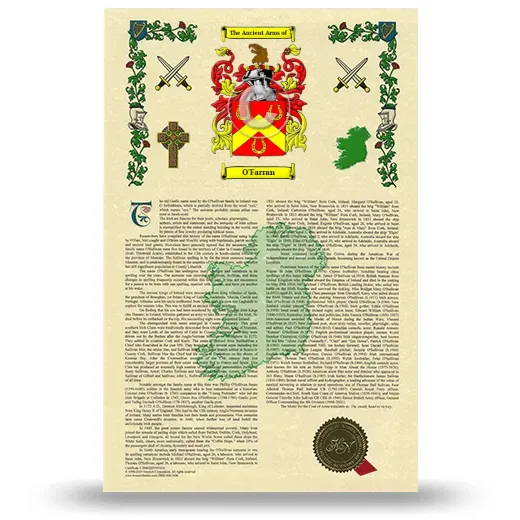O'Farran Armorial History with Coat of Arms