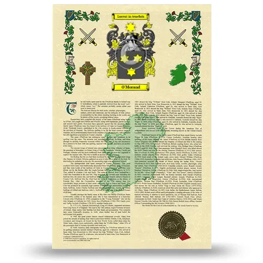 O'Morand Armorial History with Coat of Arms