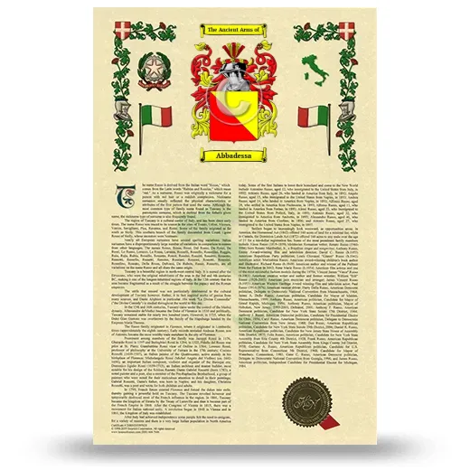 Abbadessa Armorial History with Coat of Arms