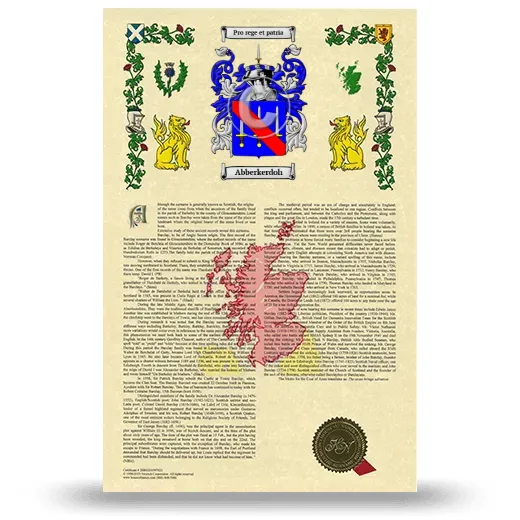 Abberkerdoh Armorial History with Coat of Arms