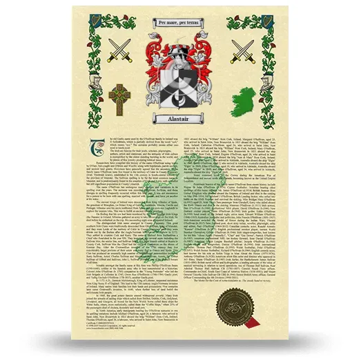 Alastair Armorial History with Coat of Arms