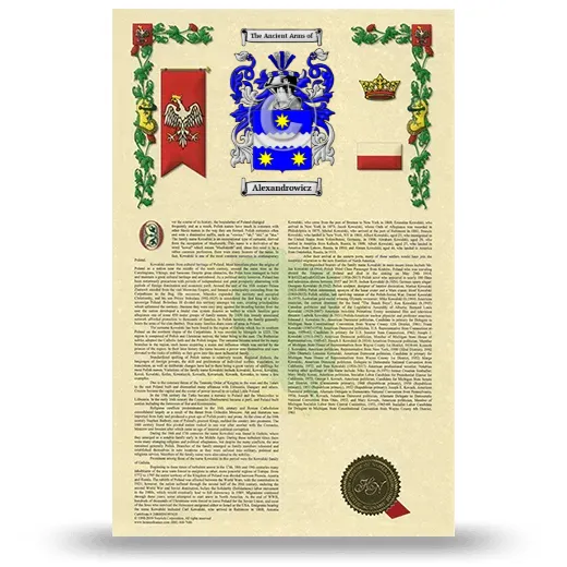 Alexandrowicz Armorial History with Coat of Arms