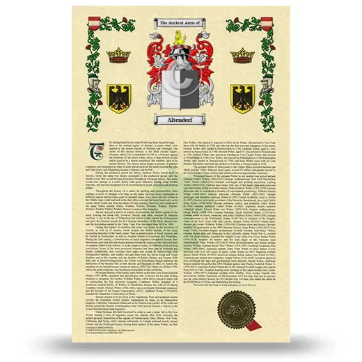 Altendorf Armorial History with Coat of Arms