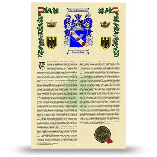 Andrachuk Armorial History with Coat of Arms