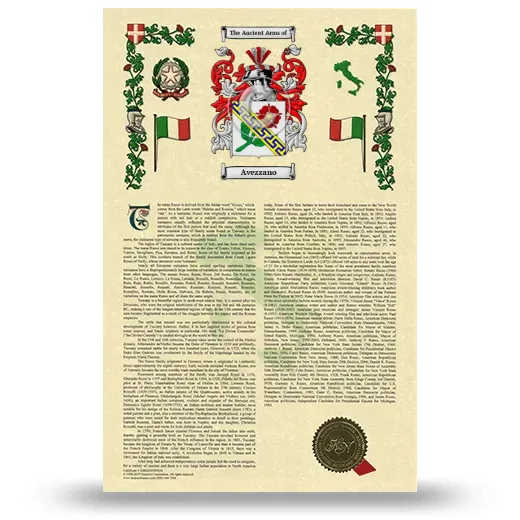 Avezzano Armorial History with Coat of Arms