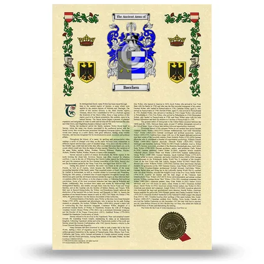 Bacchen Armorial History with Coat of Arms
