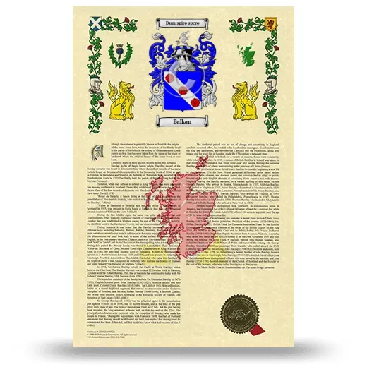 Balkan Armorial History with Coat of Arms