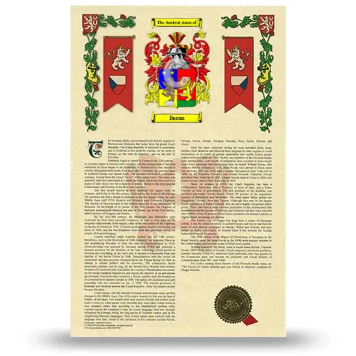Baran Armorial History with Coat of Arms