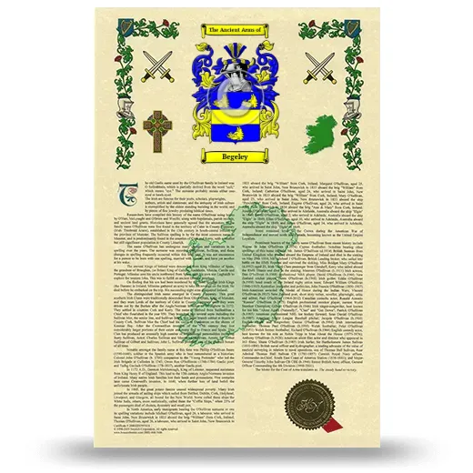 Begeley Armorial History with Coat of Arms