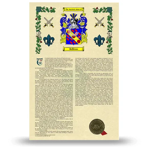 Bellivau Armorial History with Coat of Arms