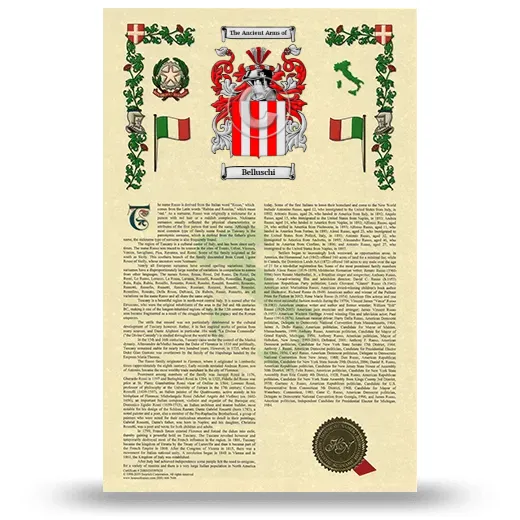 Belluschi Armorial History with Coat of Arms