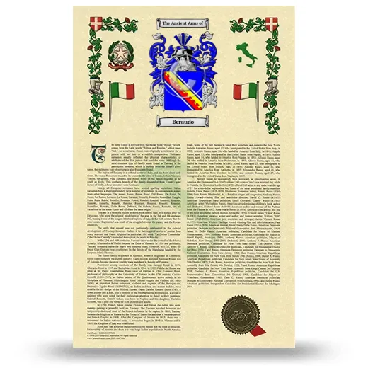 Beraudo Armorial History with Coat of Arms