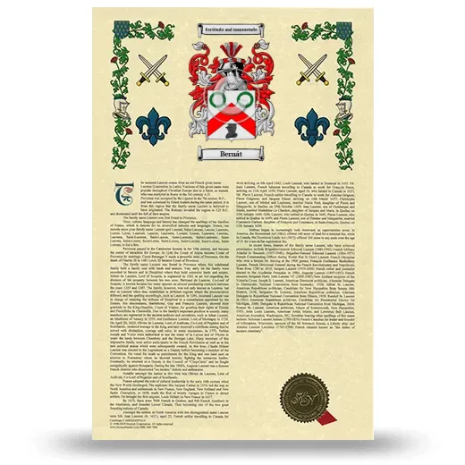 Bernát Armorial History with Coat of Arms