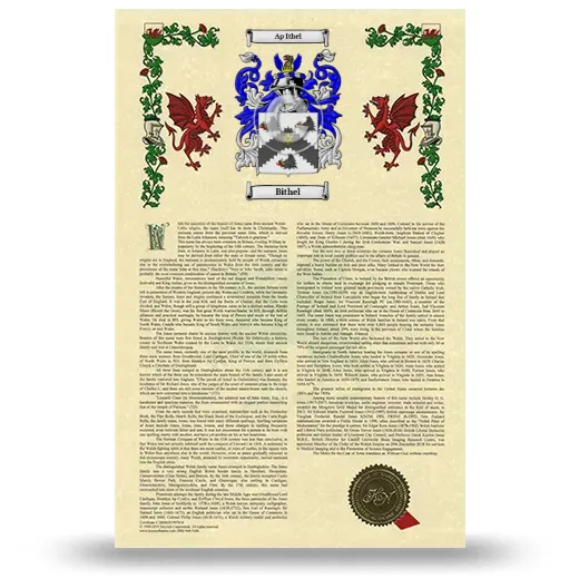 Bithel Armorial History with Coat of Arms