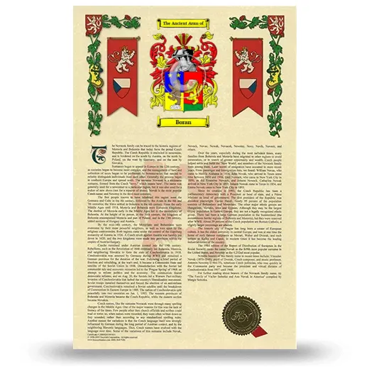 Boran Armorial History with Coat of Arms