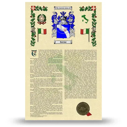 Bottini Armorial History with Coat of Arms