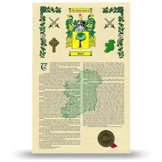 Boyel Armorial History with Coat of Arms
