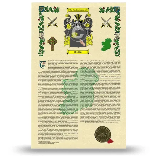 Brettie Armorial History with Coat of Arms