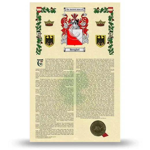 Breughel Armorial History with Coat of Arms