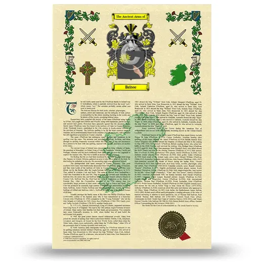 Britee Armorial History with Coat of Arms