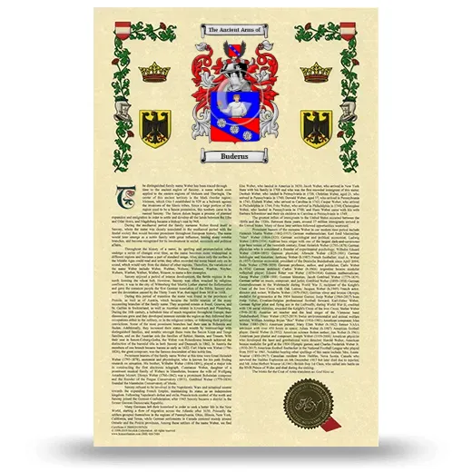 Buderus Armorial History with Coat of Arms