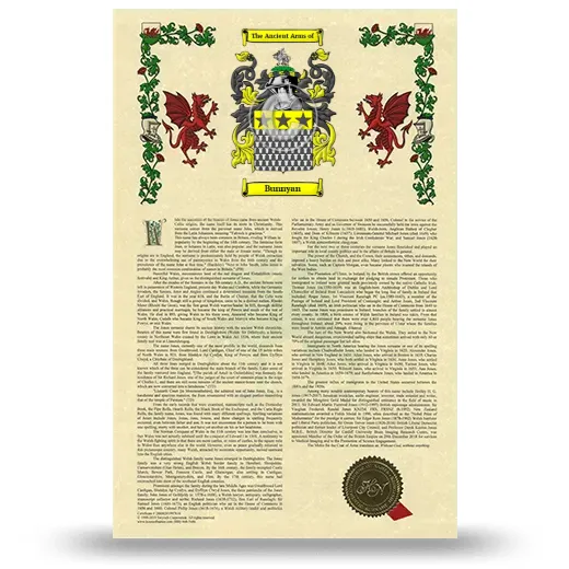 Bunnyan Armorial History with Coat of Arms