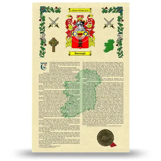 Burrough Armorial History with Coat of Arms