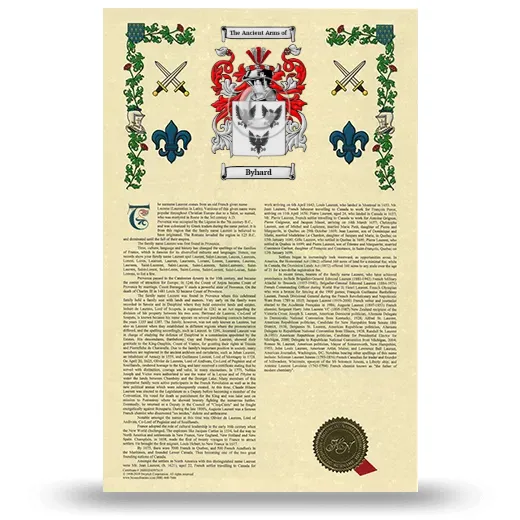 Byhard Armorial History with Coat of Arms