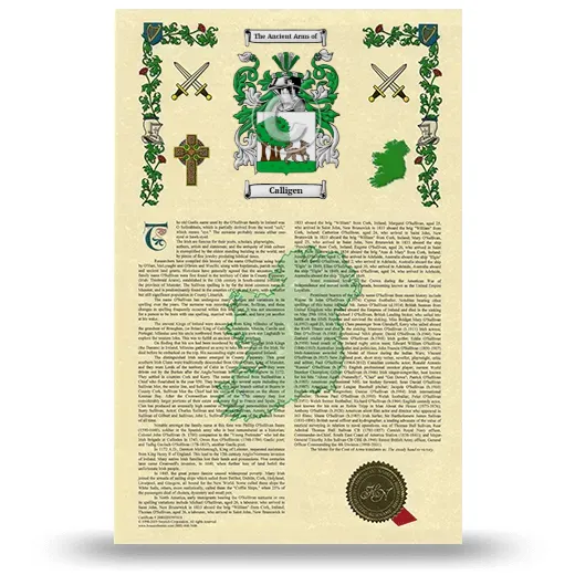 Calligen Armorial History with Coat of Arms