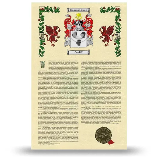 Cardiff Armorial History with Coat of Arms