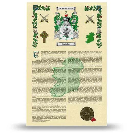 Caulaher Armorial History with Coat of Arms