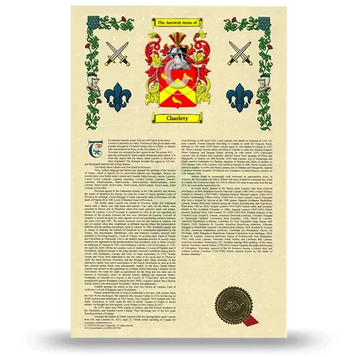 Charlety Armorial History with Coat of Arms