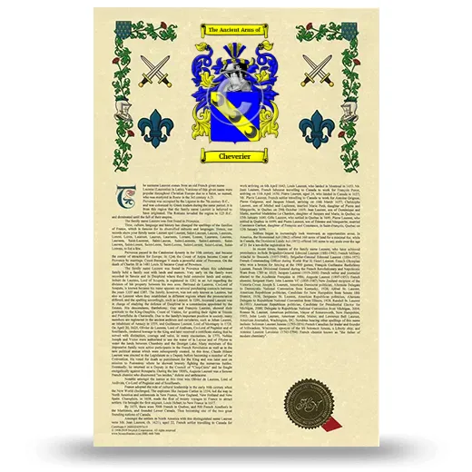 Cheverier Armorial History with Coat of Arms
