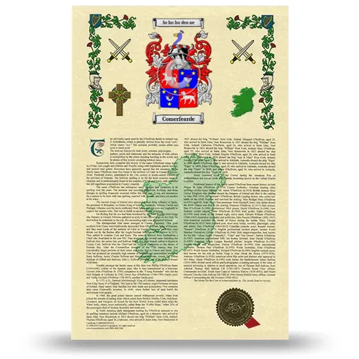 Comerfearde Armorial History with Coat of Arms