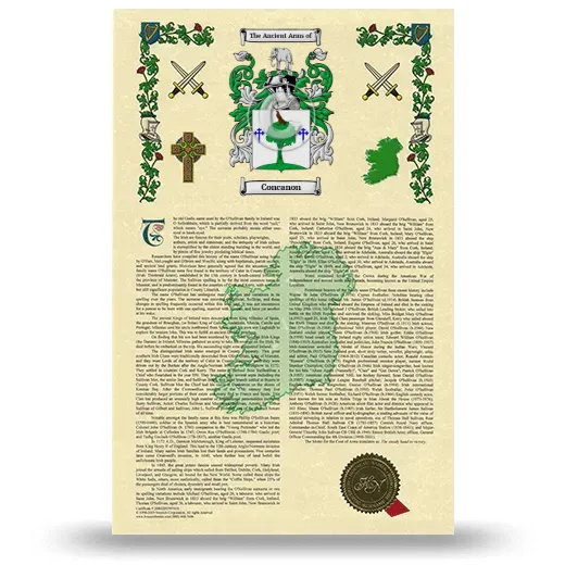 Concanon Armorial History with Coat of Arms