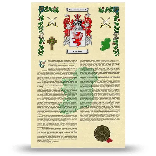 Condan Armorial History with Coat of Arms