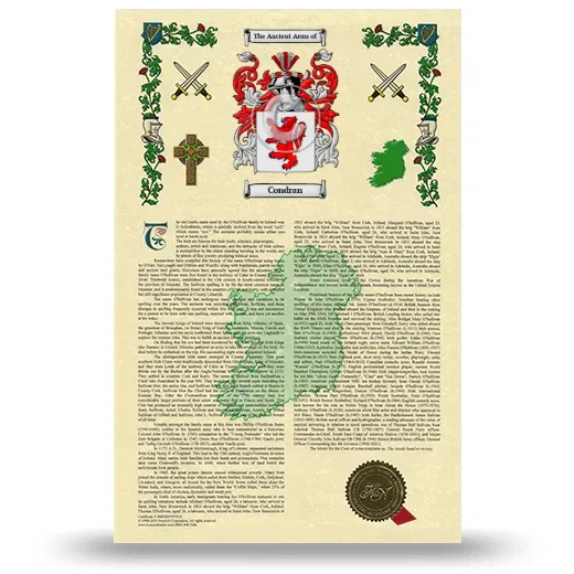 Condran Armorial History with Coat of Arms