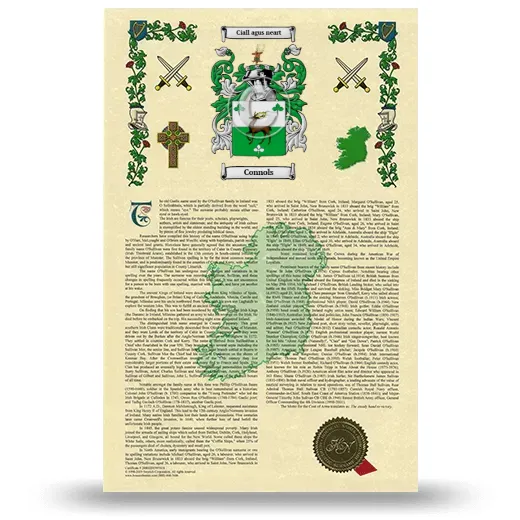 Connols Armorial History with Coat of Arms