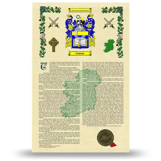 Conrow Armorial History with Coat of Arms