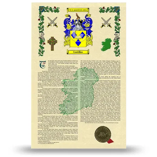 Costillas Armorial History with Coat of Arms