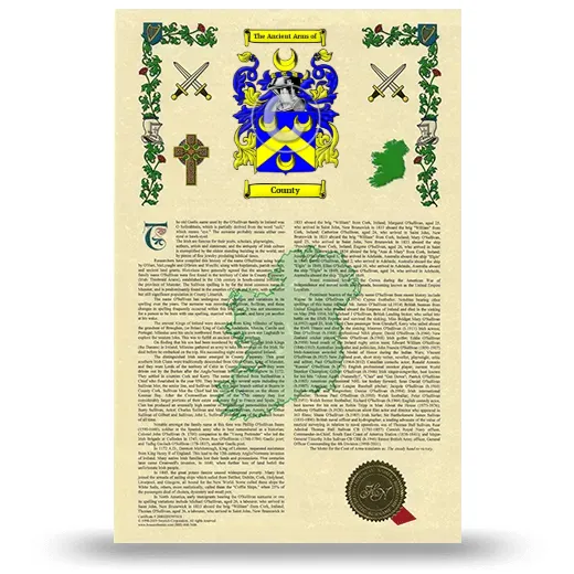 County Armorial History with Coat of Arms