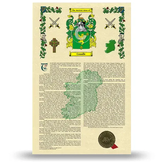 Crandle Armorial History with Coat of Arms