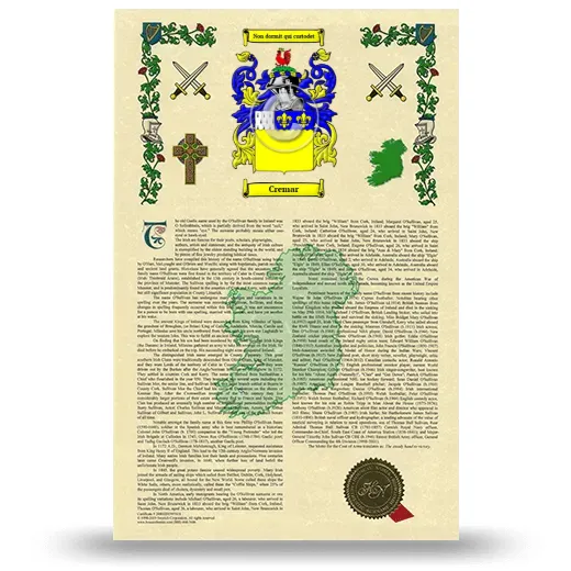 Cremar Armorial History with Coat of Arms