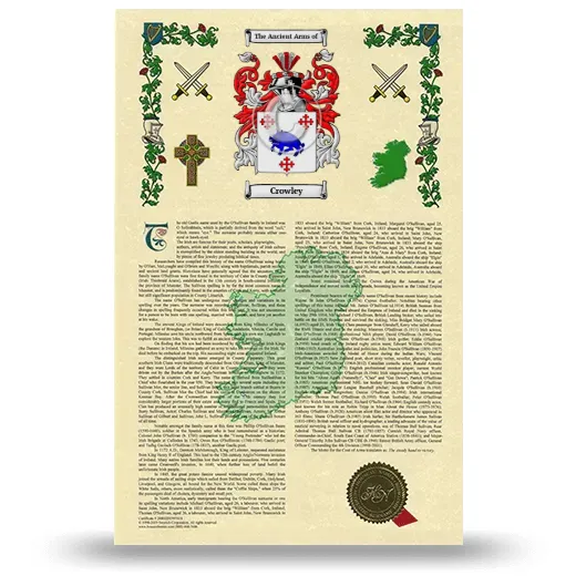 Crowley Armorial History with Coat of Arms