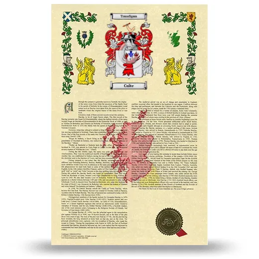 Culte Armorial History with Coat of Arms