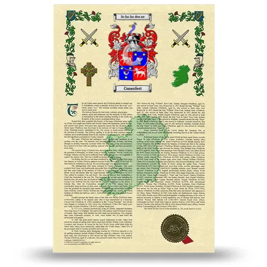 Cunerfert Armorial History with Coat of Arms