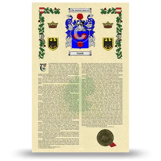Czech Armorial History with Coat of Arms